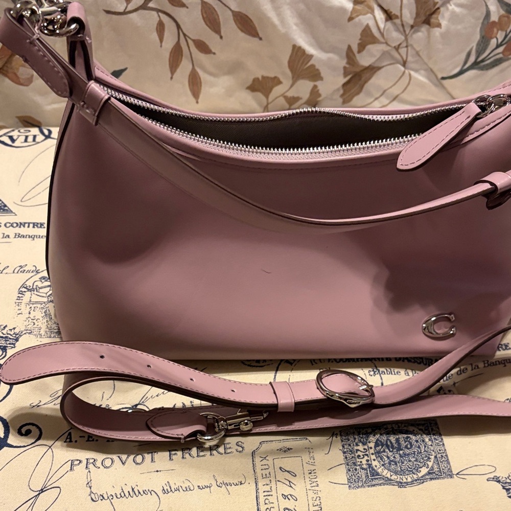 Coach Pink Leather Shoulder Bag